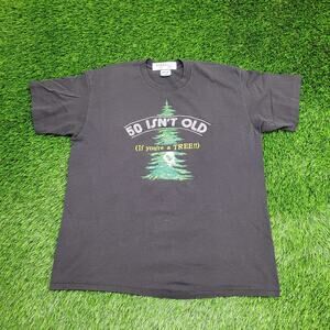 Vintage 80s Funny 50th Birthday Tree Shirt Womens XL 22x26 USA